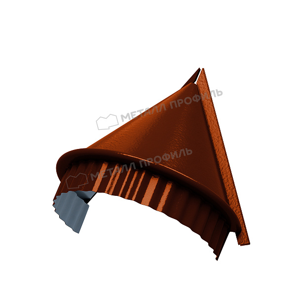Заглушка конька круглого конусная (AGNETA-03-Copper\Copper-0.5) ― заказать в Белгороде по приемлемым ценам.