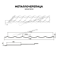 Металлочерепица МЕТАЛЛ ПРОФИЛЬ Ламонтерра (ПЭ-01-6005-0.45)