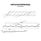 Металлочерепица МЕТАЛЛ ПРОФИЛЬ Ламонтерра (ПЭ-01-9006-0.5)